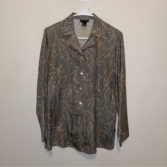 C'est City 100% Silk Woman Blouse Size 4 - Picture 6 of 6
